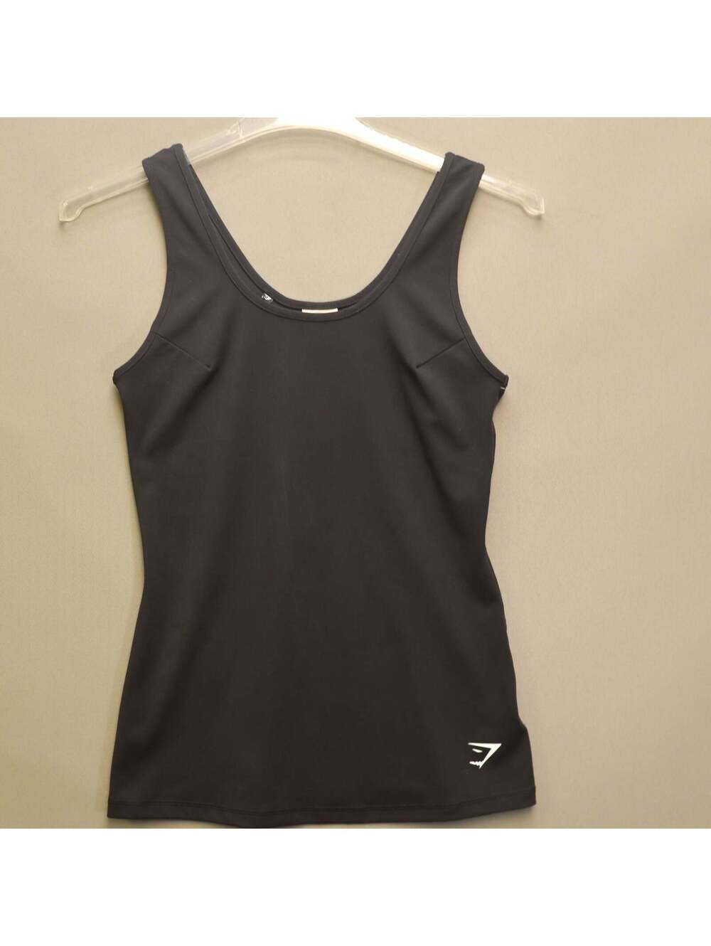 Gymshark Scoop Neck Athletic Tank Top Medium Black Workout Gym Top